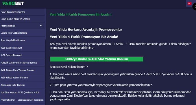 Parobet Yeni Yıl Promosyonu