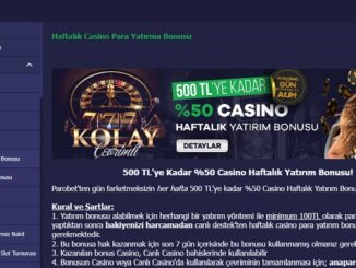 Parobet Haftalık Slot Bonusu