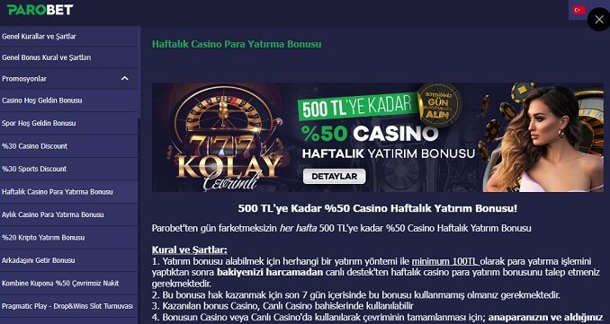 Parobet Haftalık Slot Bonusu