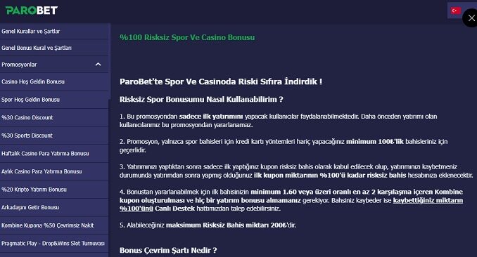 Parobet Risksiz Bonus